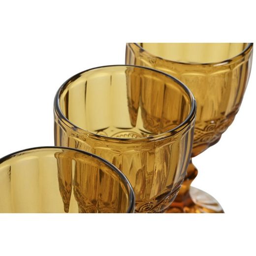 6er-Set Wassergläser aus Kristall, 8,7 x 8,7 x 17 cm, Bernsteinfarben | Kollektion Classic Garbo