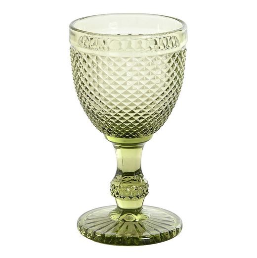 Set di 6 bicchieri da acqua, 8,7 x 8,7 x 17 cm, in vetro verde | Collezione Da Gama