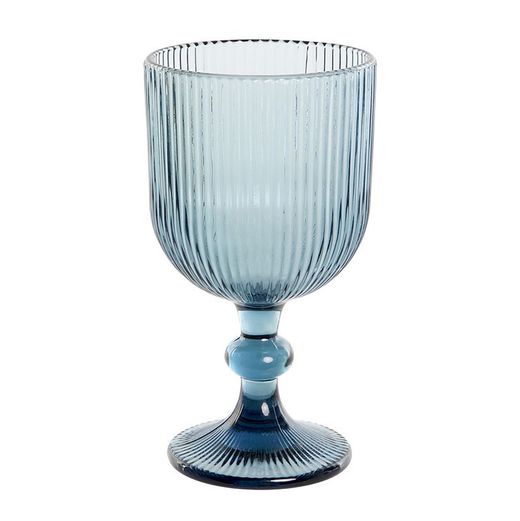 Set di 6 bicchieri d'acqua, Ø 9 x 17 cm, in vetro blu | Collezione Lines