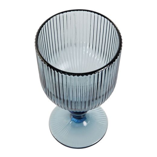 Set di 6 bicchieri d'acqua, Ø 9 x 17 cm, in vetro blu | Collezione Lines