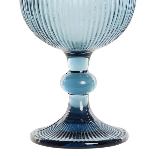 Set di 6 bicchieri d'acqua, Ø 9 x 17 cm, in vetro blu | Collezione Lines