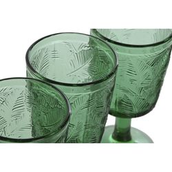Set di 6 bicchieri da vino, 8 x 8 x 15,5 cm, in cristallo verde | Collezione Hojas
