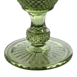 Set di 6 bicchieri da vino, 8 x 8 x 15,5 cm, in cristallo verde | Collezione Da Gama