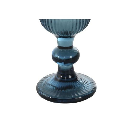 Conjunto de 6 taças flute, 6 x 6 x 18,5 cm, em vidro azul | Coleção Lines