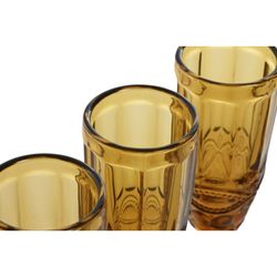 Conjunto de 6 taças de champanhe, 7 x 7 x 20 cm, em cristal âmbar | Coleção Classic Garbo