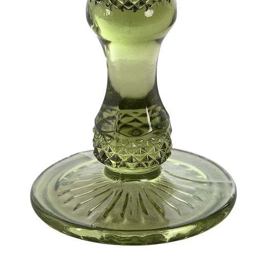 Ensemble de 6 flûtes en cristal vert, 7 x 7 x 20 cm | Collection Da Gama