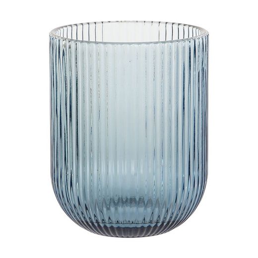 Set di 6 bicchieri, 7,5 x 7,5 x 9,5 cm, in vetro blu | Collezione Lines