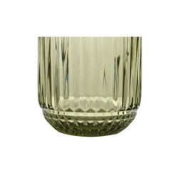 Set di 6 bicchieri in vetro, 7,5 x 7,5 x 9,5 cm in verde | Collezione Striped