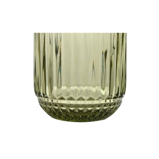 Set di 6 bicchieri in vetro, 7,5 x 7,5 x 9,5 cm in verde | Collezione Striped