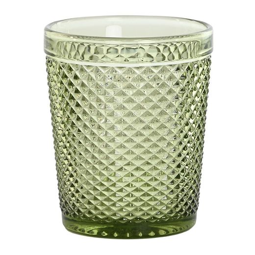 Set de 6 vasos, Ø 8 x 10 cm, de cristal en verde| Colección Da Gama