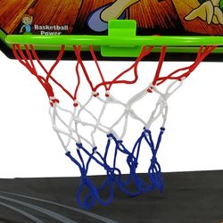 Set canasta baloncesto niños con pelota 12 cm, PVC resistente, fácil montaje
