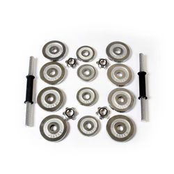 Set di manubri da 15 kg, 21 x 17 x 41 cm, cromato in argento | Collezione Serie 700