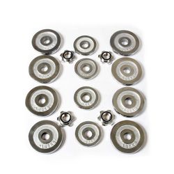 Set di manubri da 15 kg, 21 x 17 x 41 cm, cromato in argento | Collezione Serie 700
