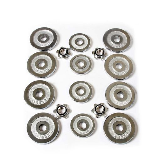 Set di manubri da 15 kg, 21 x 17 x 41 cm, cromato in argento | Collezione Serie 700