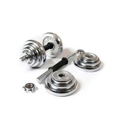 Set di manubri da 20 kg, 21 x 19 x 43 cm, cromato argento | Serie Collection 700