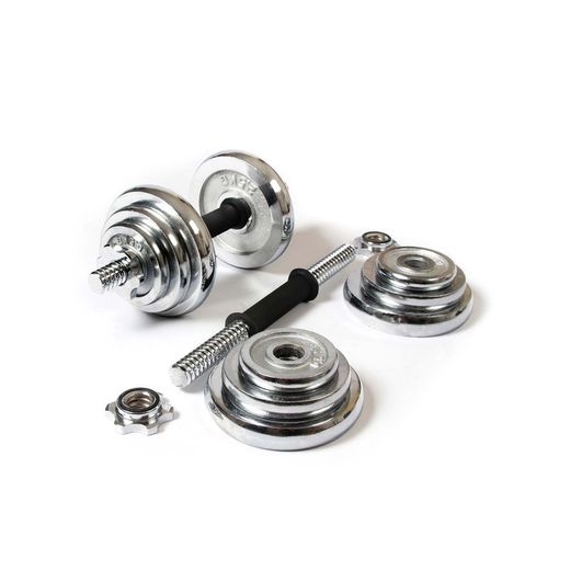Set di manubri da 20 kg, 21 x 19 x 43 cm, cromato argento | Serie Collection 700