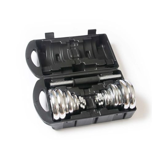 Set di manubri da 20 kg, 21 x 19 x 43 cm, cromato argento | Serie Collection 700