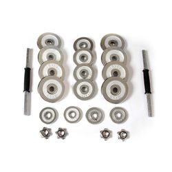 Set di manubri da 30 kg, 32 x 25 x 46 cm, in cromo color argento | Collezione Serie 700
