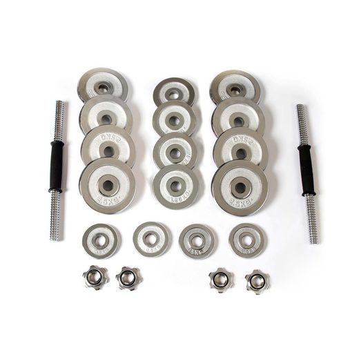 Set di manubri da 30 kg, 32 x 25 x 46 cm, in cromo color argento | Collezione Serie 700