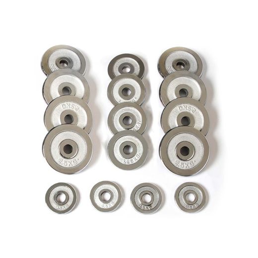 Set di manubri da 30 kg, 32 x 25 x 46 cm, in cromo color argento | Collezione Serie 700