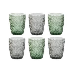 Glasbecher-Set, 8 x 8 x 10 cm, aus Kristallglas in Mehrfarbig | Kollektion Colors
