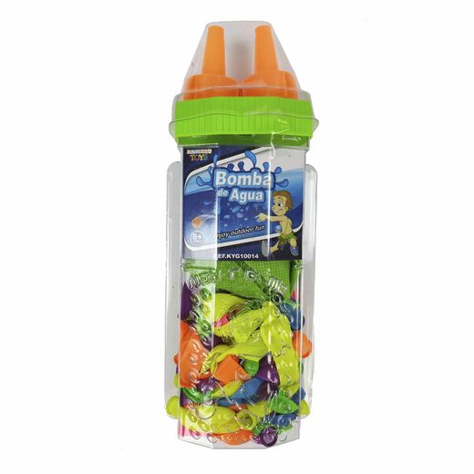 Set de 120 globos de agua con adaptador y bolsa para juegos al aire libre