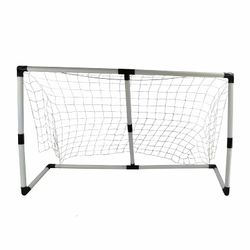 Set portería fútbol 2 en 1 para exterior, 56x192x110 cm, con pelota e inflador