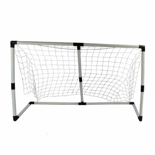 Set portería fútbol 2 en 1 para exterior, 56x192x110 cm, con pelota e inflador