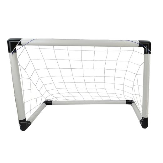 Set portería fútbol 2 en 1 para exterior, 56x192x110 cm, con pelota e inflador