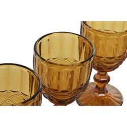 Sets de 6 copas de vino, 8 x 8 x 15,5 cm, de cristal en ámbar | Colección Classic Garbo