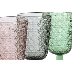 Set di bicchieri da acqua, 8,7 x 8,7 x 17 cm, in vetro multicolore | Collezione Colors