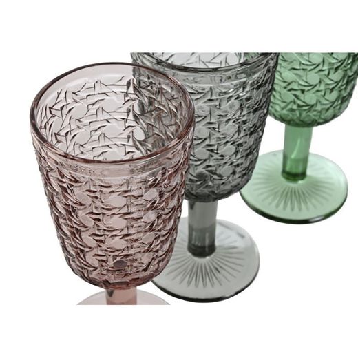 Set di bicchieri da acqua, 8,7 x 8,7 x 17 cm, in vetro multicolore | Collezione Colors