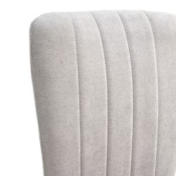 Sedia, 42,5 x 58 x 96 cm, in tessuto e metallo grigio | Collezione Holly