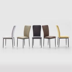 Sedia, 42,5 x 58 x 96 cm, in tessuto e metallo marrone | Collezione Holly