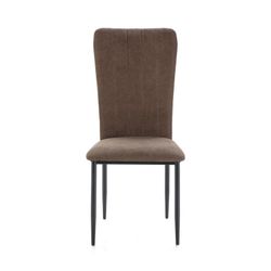 Sedia, 42,5 x 58 x 96 cm, in tessuto e metallo marrone | Collezione Holly