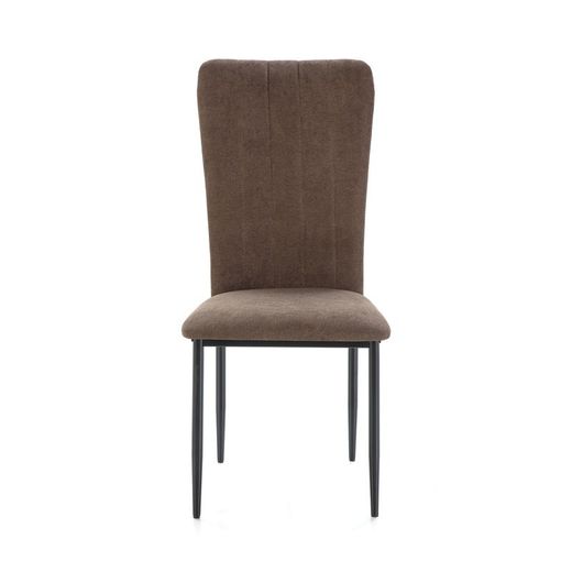 Sedia, 42,5 x 58 x 96 cm, in tessuto e metallo marrone | Collezione Holly