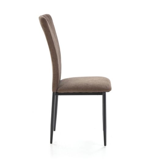 Sedia, 42,5 x 58 x 96 cm, in tessuto e metallo marrone | Collezione Holly