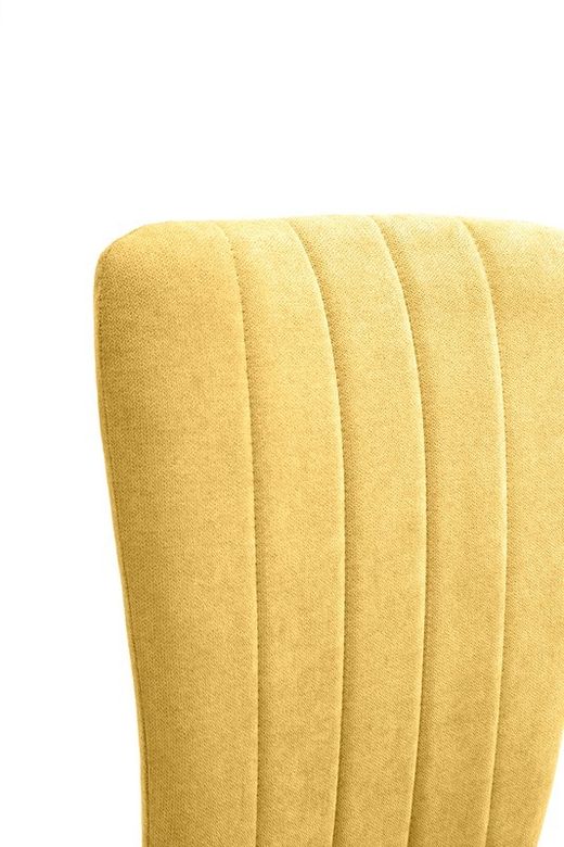 Sedia, 42,5 x 58 x 96 cm, in tessuto e metallo colore mostarda | Collezione Holly