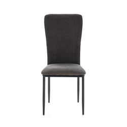 Sedia, 42,5 x 58 x 96 cm, in tessuto e metallo nero | Collezione Holly