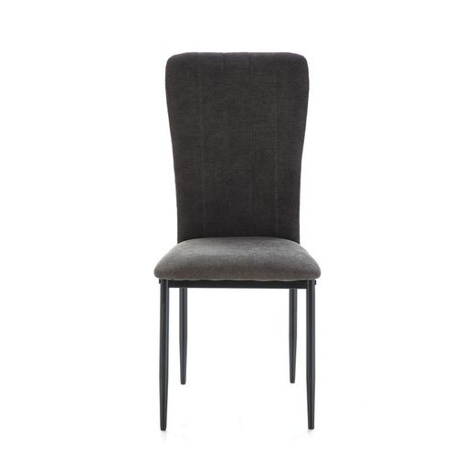 Sedia, 42,5 x 58 x 96 cm, in tessuto e metallo nero | Collezione Holly