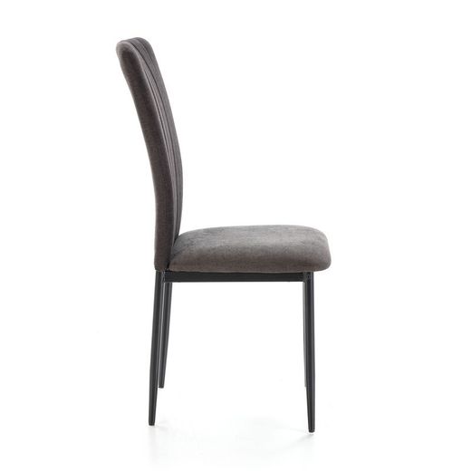 Sedia, 42,5 x 58 x 96 cm, in tessuto e metallo nero | Collezione Holly