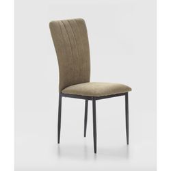 Sedia, 42,5 x 58 x 96 cm, in tessuto e metallo verde | Collezione Holly