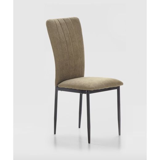 Sedia, 42,5 x 58 x 96 cm, in tessuto e metallo verde | Collezione Holly