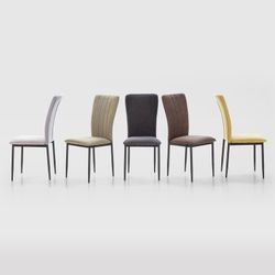 Sedia, 42,5 x 58 x 96 cm, in tessuto e metallo verde | Collezione Holly