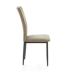 Sedia, 42,5 x 58 x 96 cm, in tessuto e metallo verde | Collezione Holly