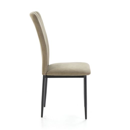 Sedia, 42,5 x 58 x 96 cm, in tessuto e metallo verde | Collezione Holly