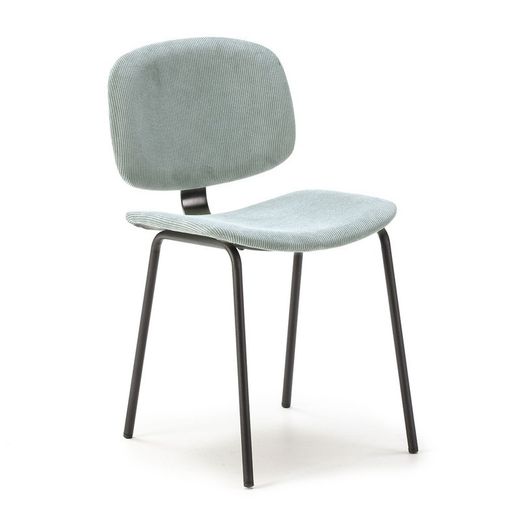 Sedia, 44 x 51 x 79 cm, in velluto acquamarina | Collezione Arus