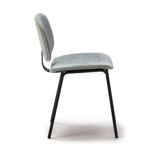 Sedia, 44 x 51 x 79 cm, in velluto acquamarina | Collezione Arus