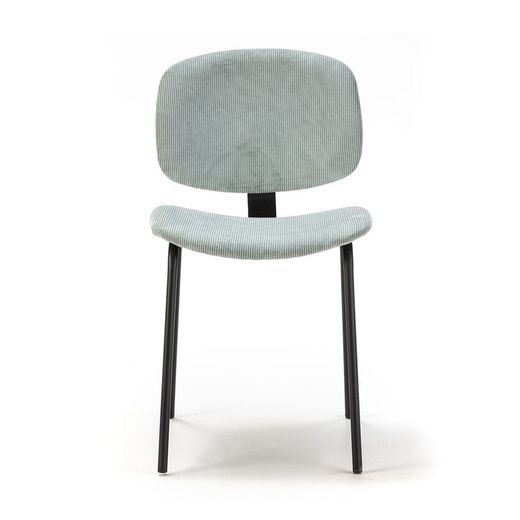 Sedia, 44 x 51 x 79 cm, in velluto acquamarina | Collezione Arus