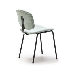 Sedia, 44 x 51 x 79 cm, in velluto acquamarina | Collezione Arus